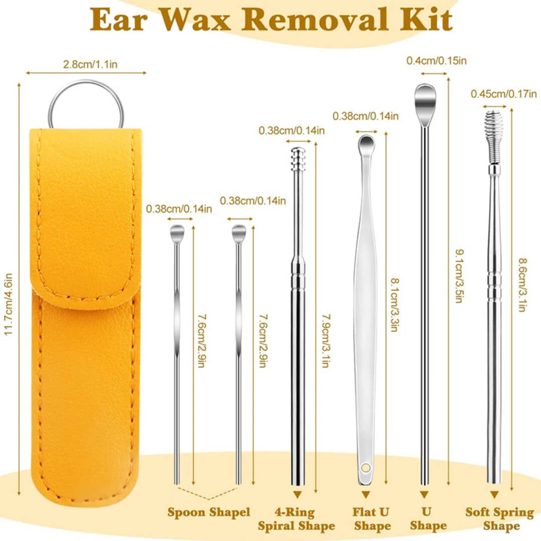 Buy 1 Get 1 Free! 6 Pcs Ear Wax Removal Kit - Best Ear Cleaning Tool in Pakistan