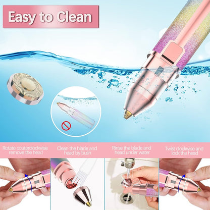 2 in 1 Rechargeable Eyebrow & Facial Hair Remover for Women