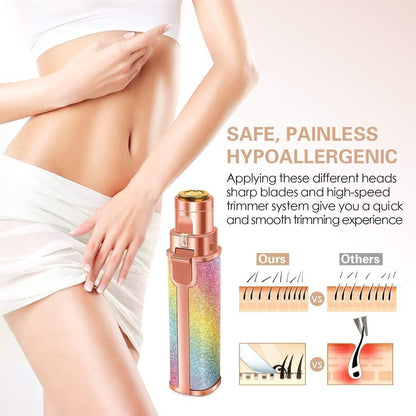 2 in 1 Rechargeable Eyebrow & Facial Hair Remover for Women